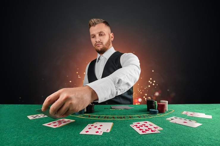 Pengguna menikmati permainan live casino melalui perangkat mobile dengan antarmuka responsif